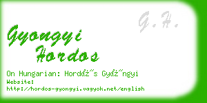 gyongyi hordos business card